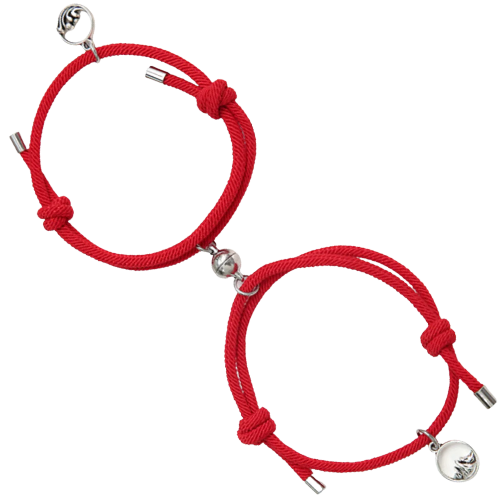 Set di 2 braccialetti magnetici per coppie - Ozerty