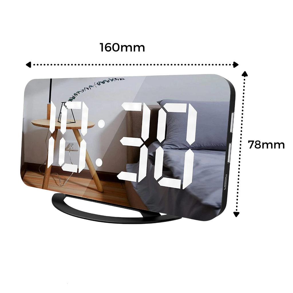 Specchio orologio digitale multifunzionale - Ozerty