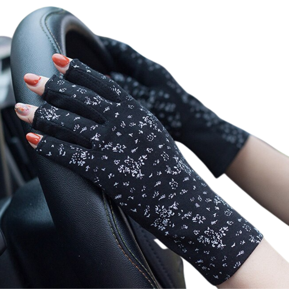 Eleganti guanti in cotone con protezione UV
