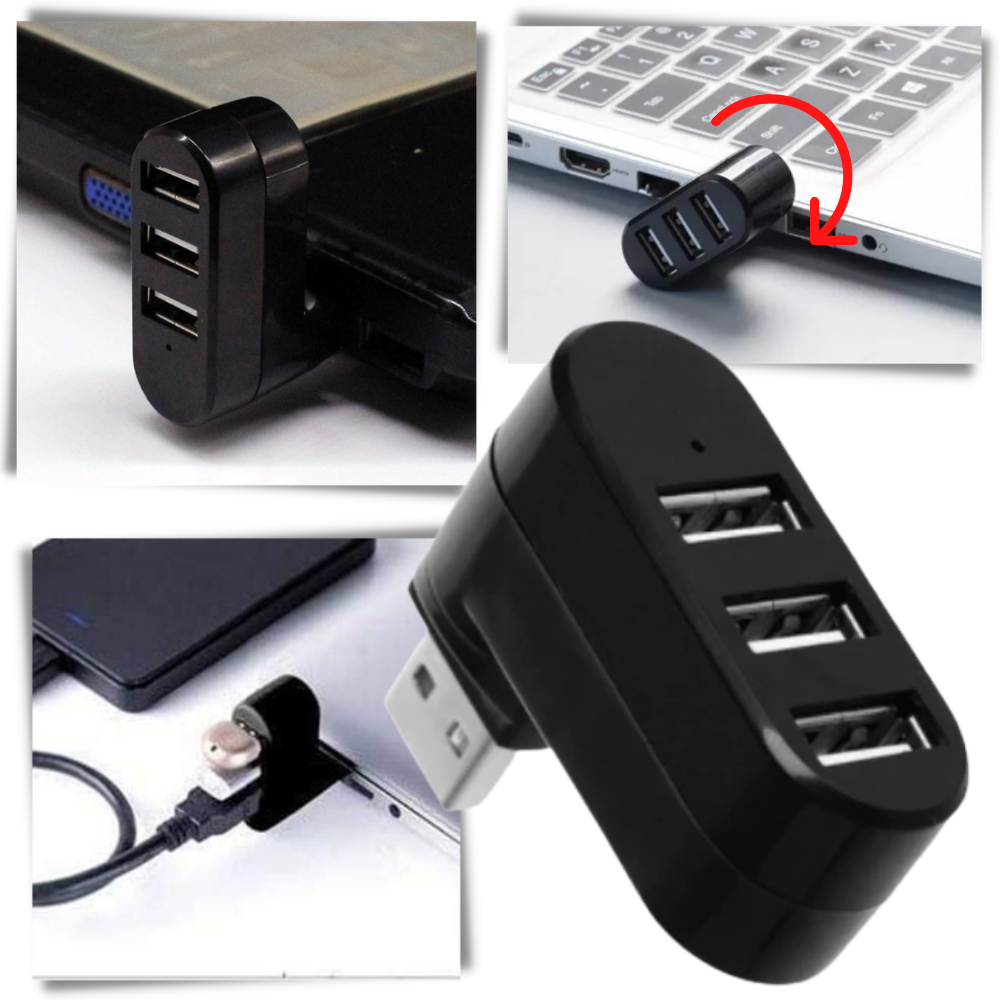 Adattatore rotante USB multiporta - Ozerty