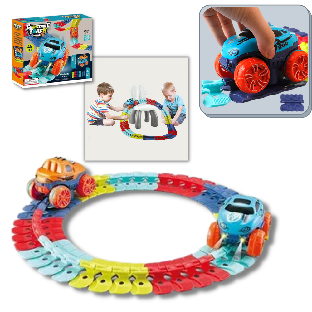 Auto ferroviaria flessibile giocattolo per bambini - Ozerty