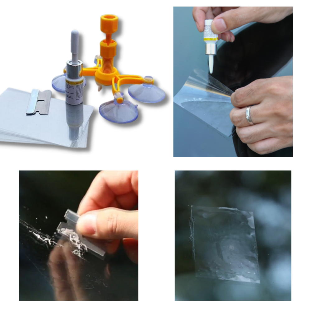 Kit di riparazione del vetro del parabrezza  - Ozerty