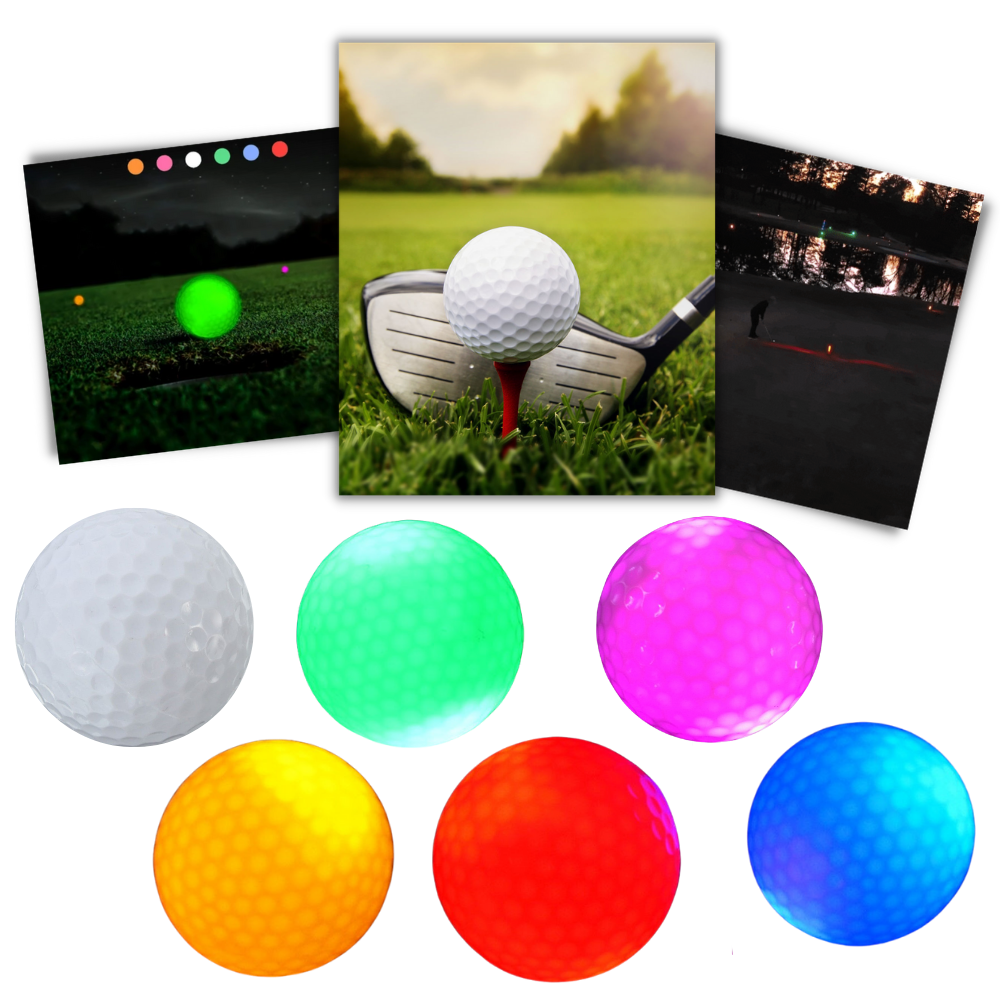 Confezione da 6 palline da golf luminose a LED - Ozerty