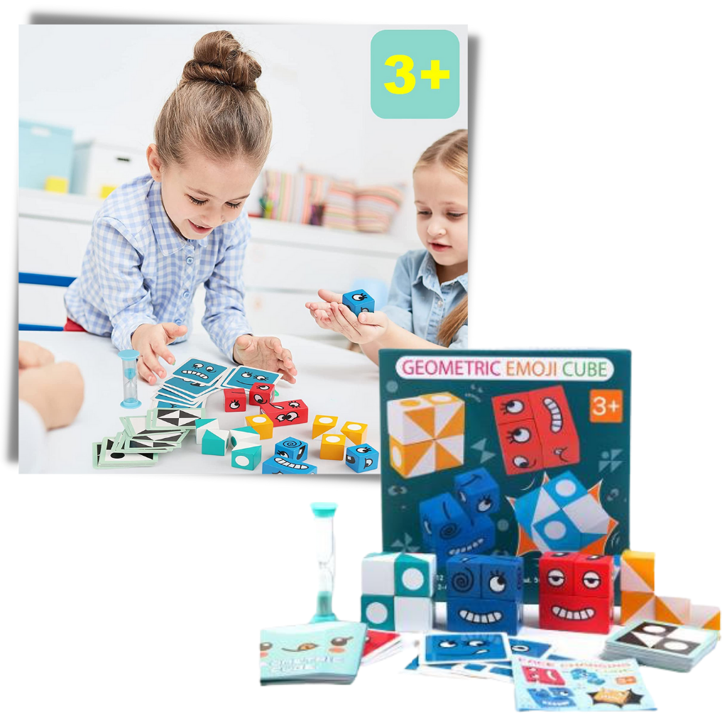 Gioco di emoji del cubo magico Montessori