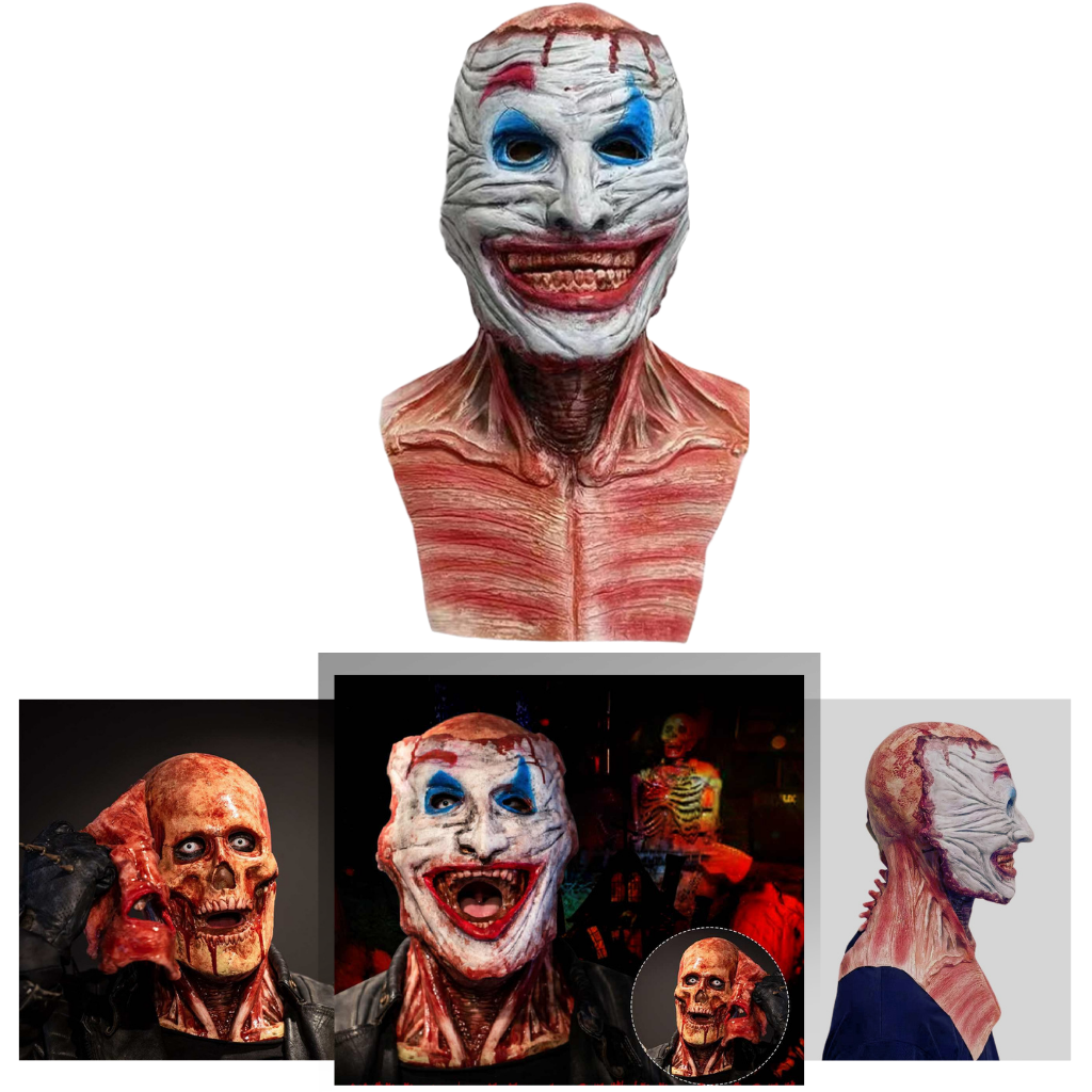 Maschera doppia realistica di Halloween Horror  - Ozerty