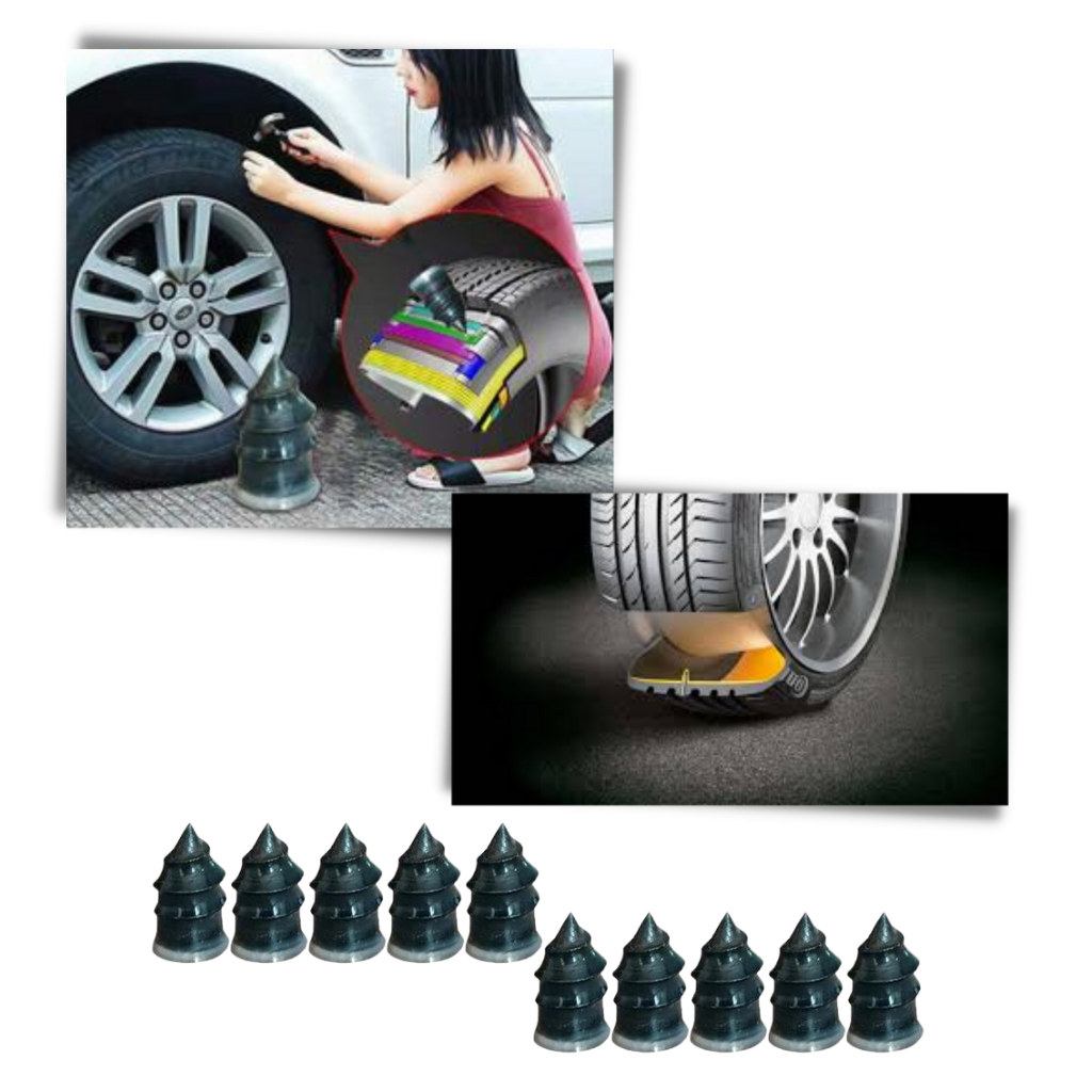 Chiodi per la riparazione di pneumatici in gomma
