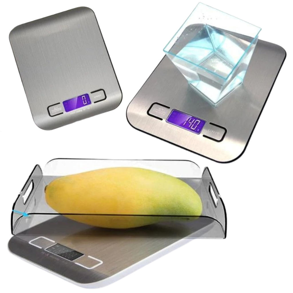 Bilancia da cucina digitale LCD in acciaio inox - Ozerty