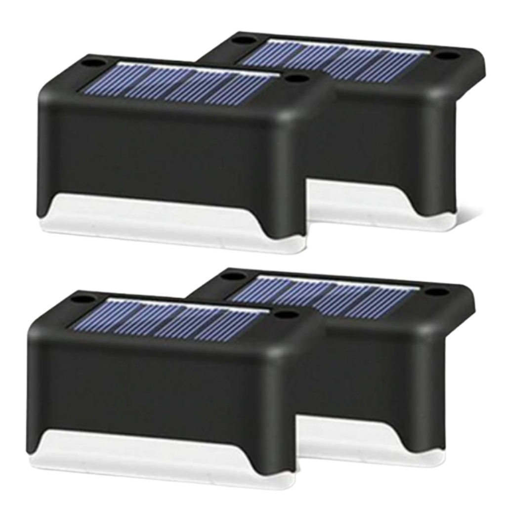 Luci LED solari per gradini (4 pezzi)