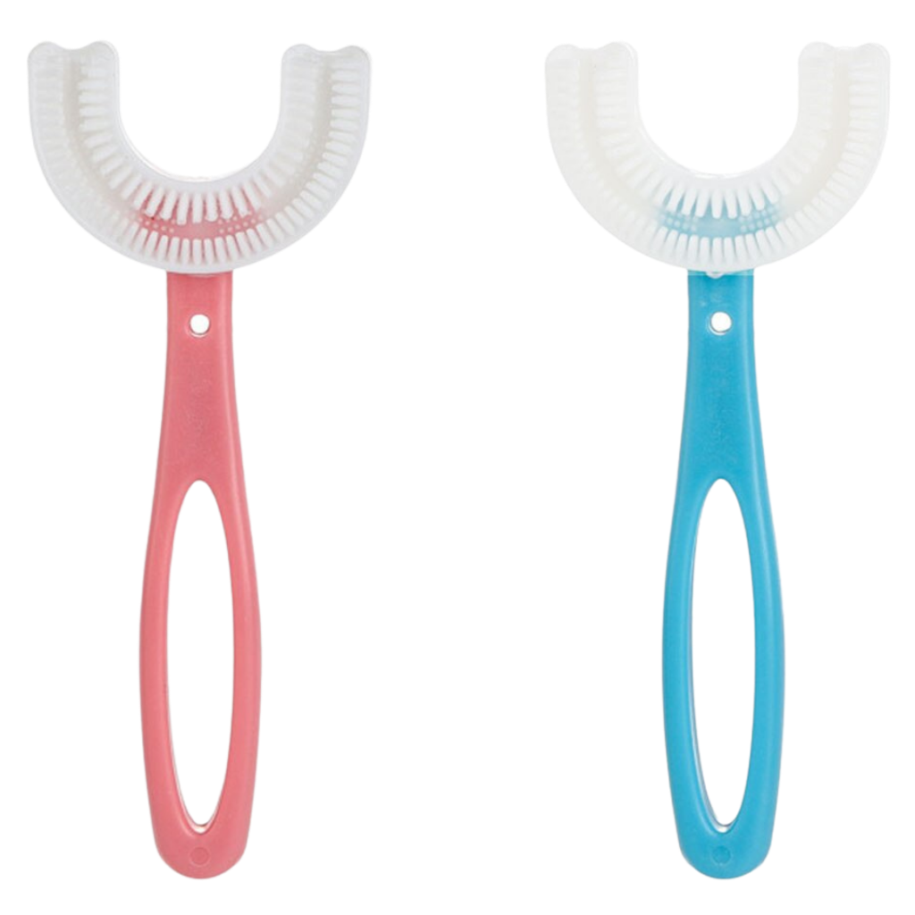 Spazzolino da denti a forma di U per bambini (confezione da 2) - Ozerty