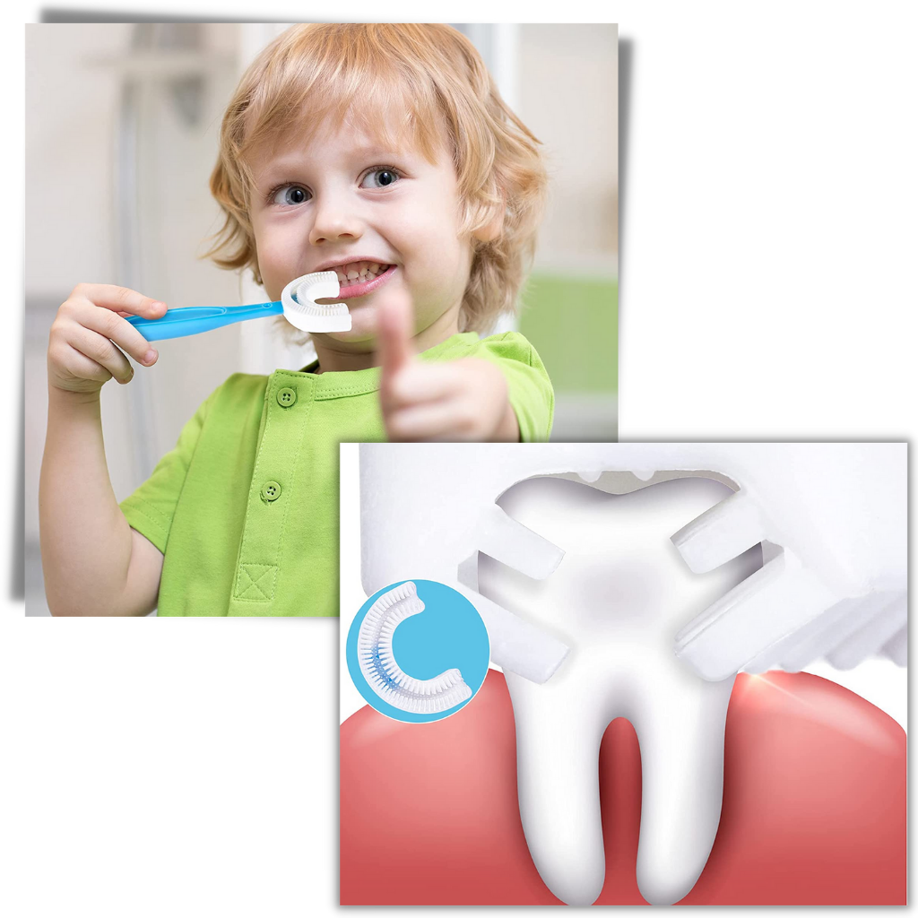 Spazzolino da denti a forma di U per bambini (confezione da 2)