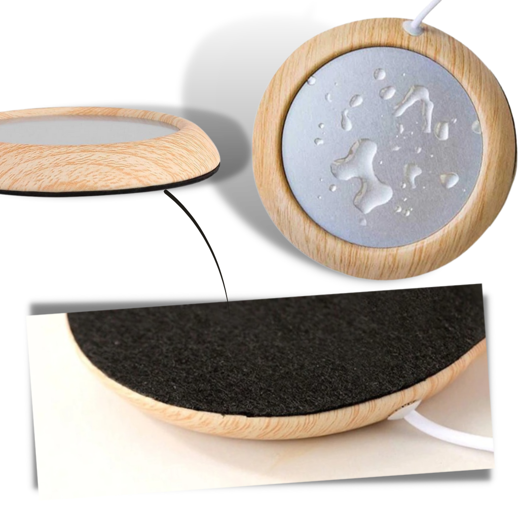 Scaldabicchieri elettrico USB in legno - Ozerty