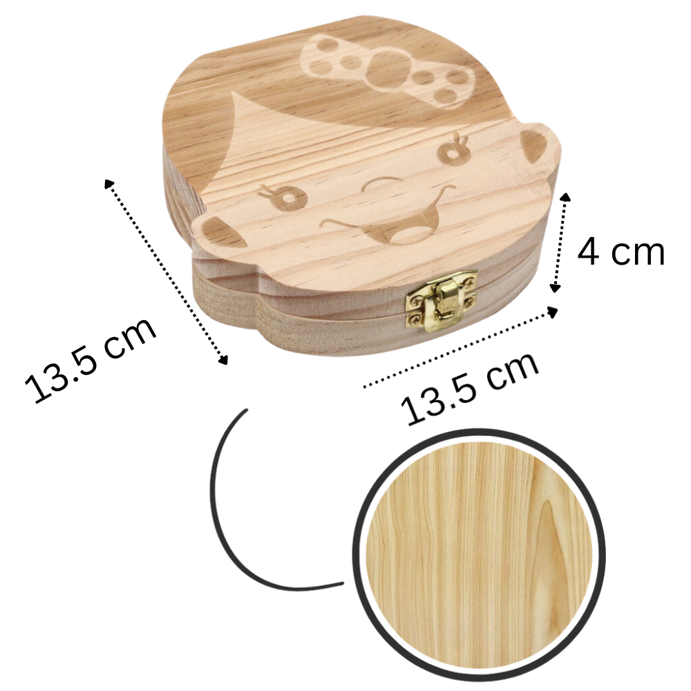 Scatola di legno per denti da latte