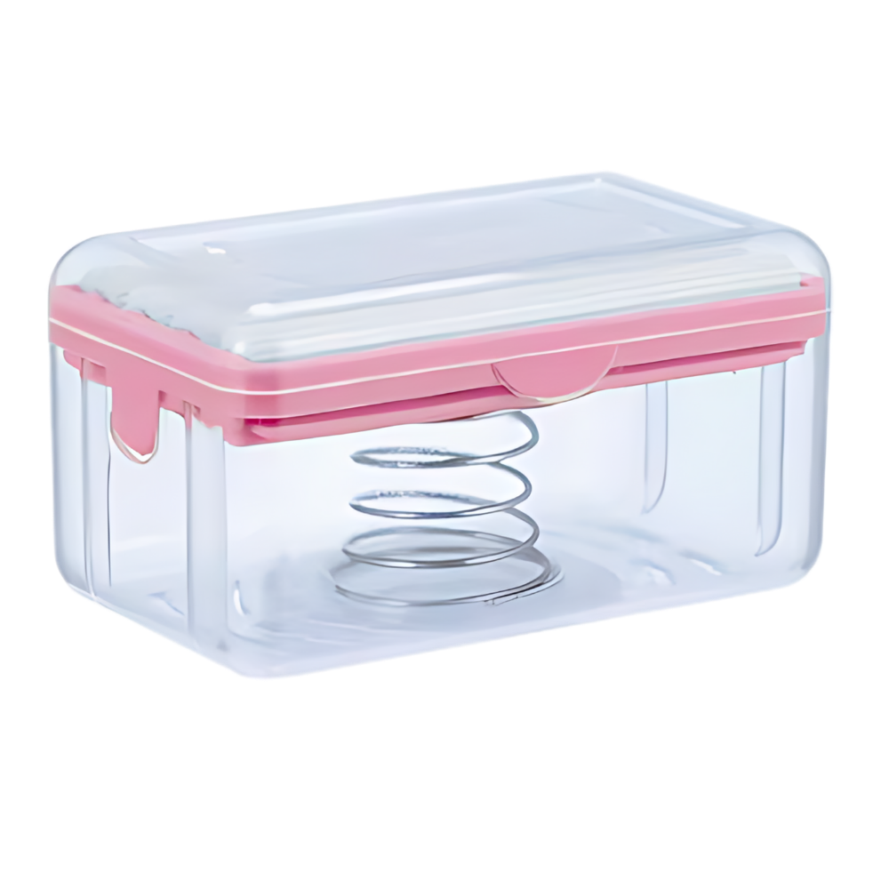 Dispenser di Sapone 2 in 1 -Rosa - Ozerty