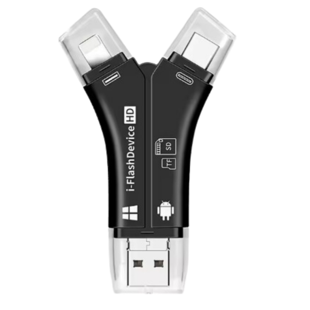 USB 4-in-1 per telefoni -Nero - Ozerty