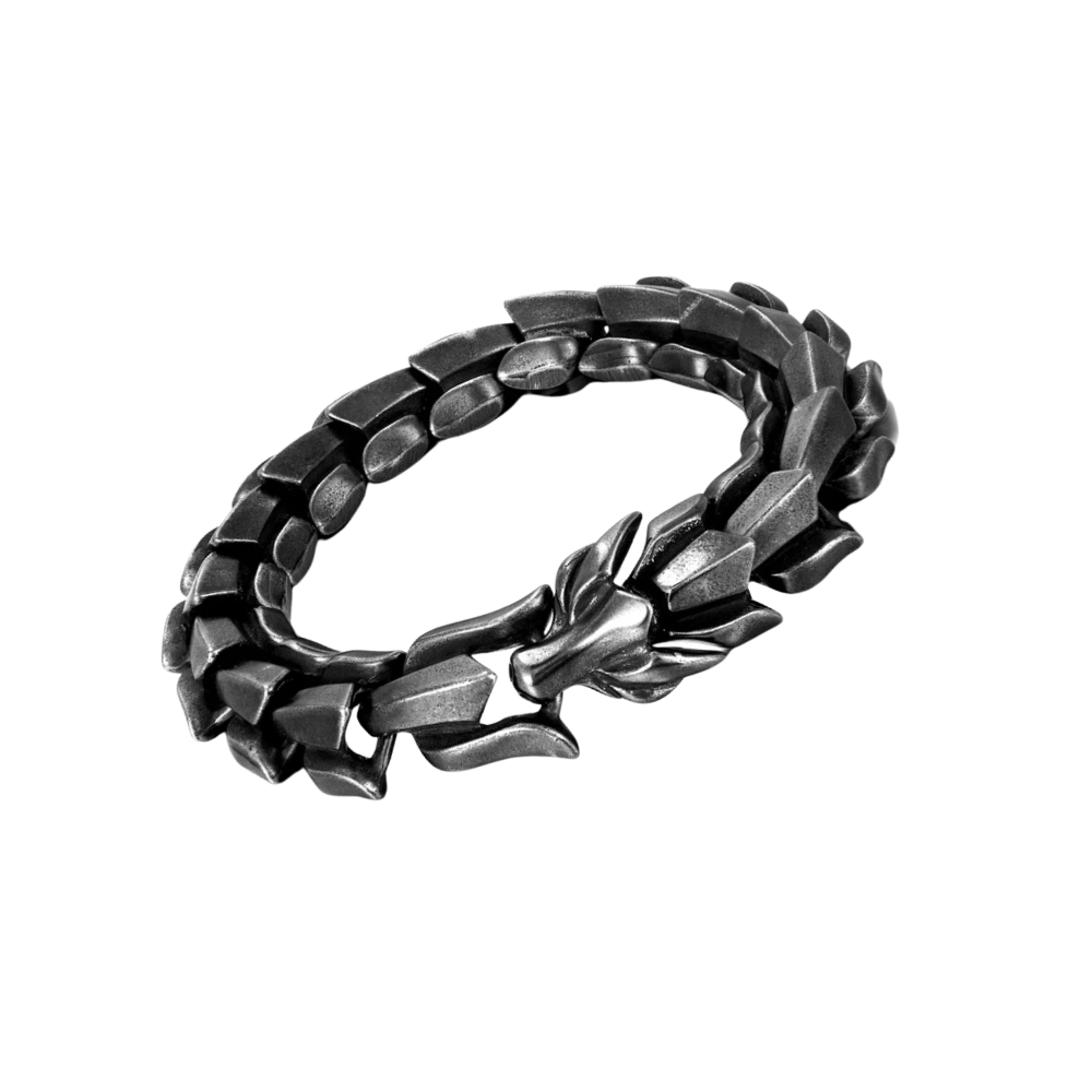 Bracciale regolabile Drago di Midgard -Grigio scuro - Ozerty