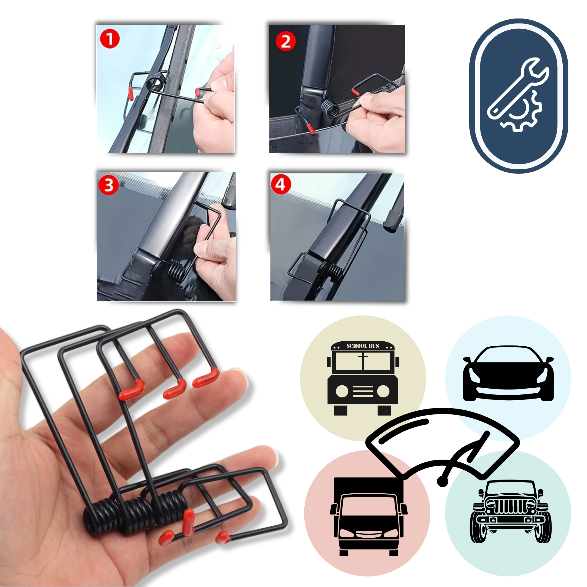 Braccio tergicristallo per auto con visibilità per tutte le stagioni - Ozerty