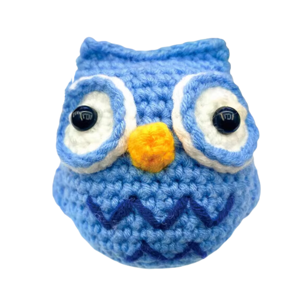 Kit di Animali all'Uncinetto per Principianti -Gufo blu - Ozerty
