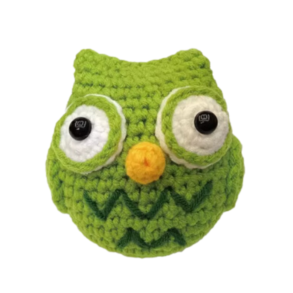 Kit di Animali all'Uncinetto per Principianti -Gufo verde - Ozerty