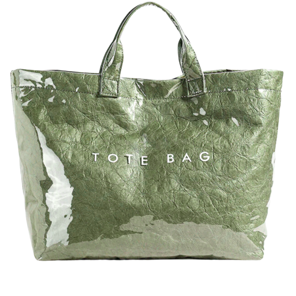 Borsa Tote Impermeabile -Verde erba - Ozerty