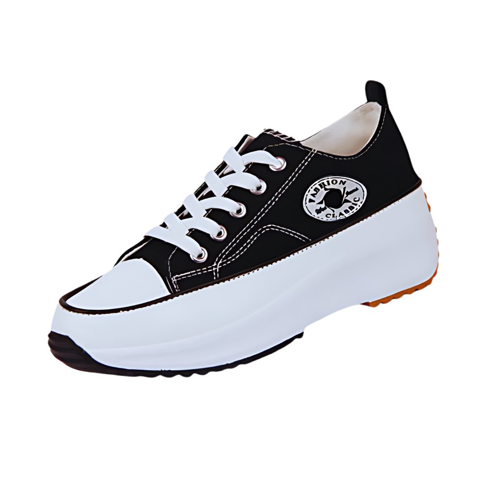 Sneaker in tela antiscivolo comodamente rialzata -Nero/EU35Nero/EU36Nero/EU37Nero/EU38Nero/EU39Nero/EU40Nero/EU41Nero/EU42 - Ozerty