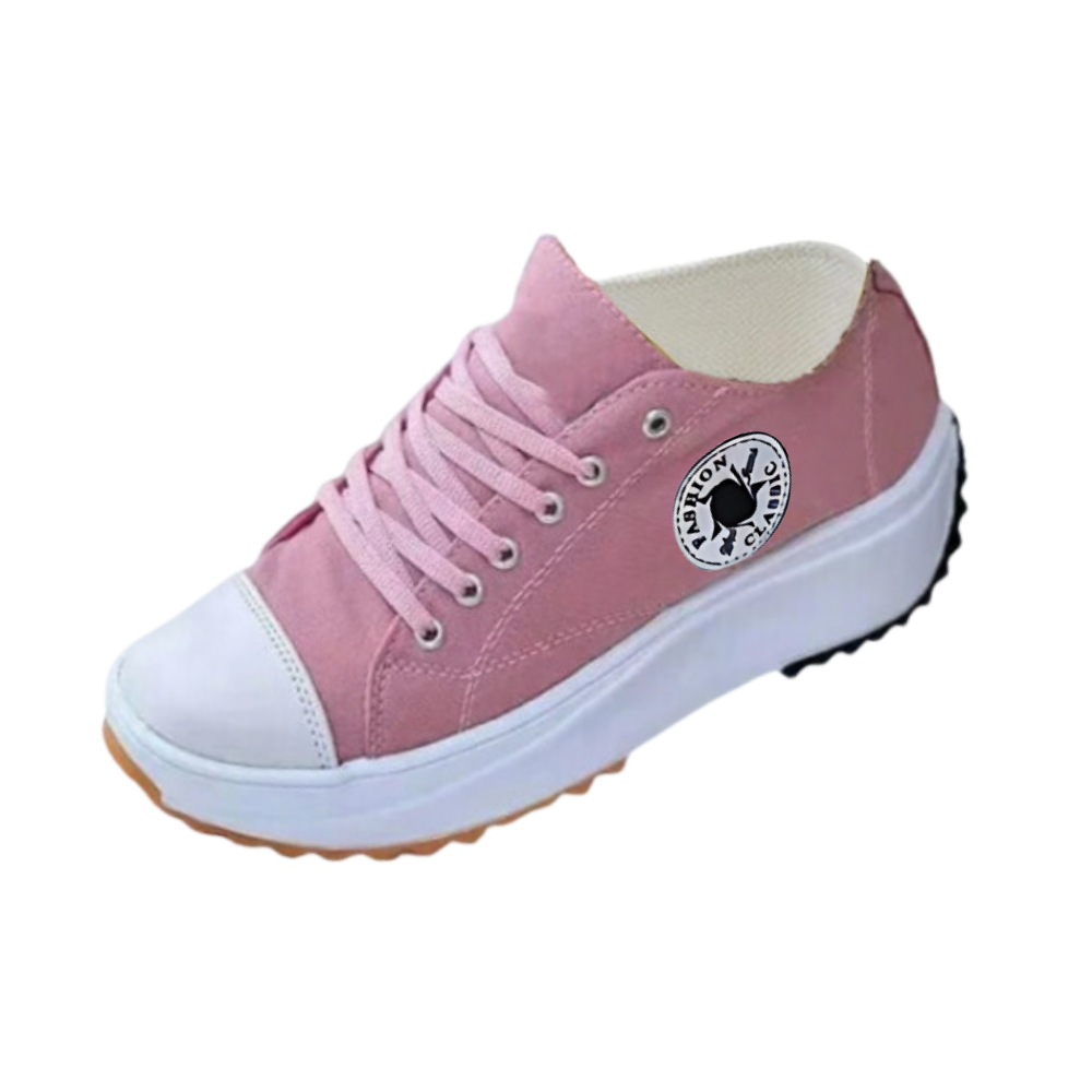 Sneaker in tela antiscivolo comodamente rialzata -Rosa/EU35Rosa/EU36Rosa/EU37Rosa/EU38Rosa/EU39Rosa/EU40Rosa/EU41Rosa/EU42 - Ozerty