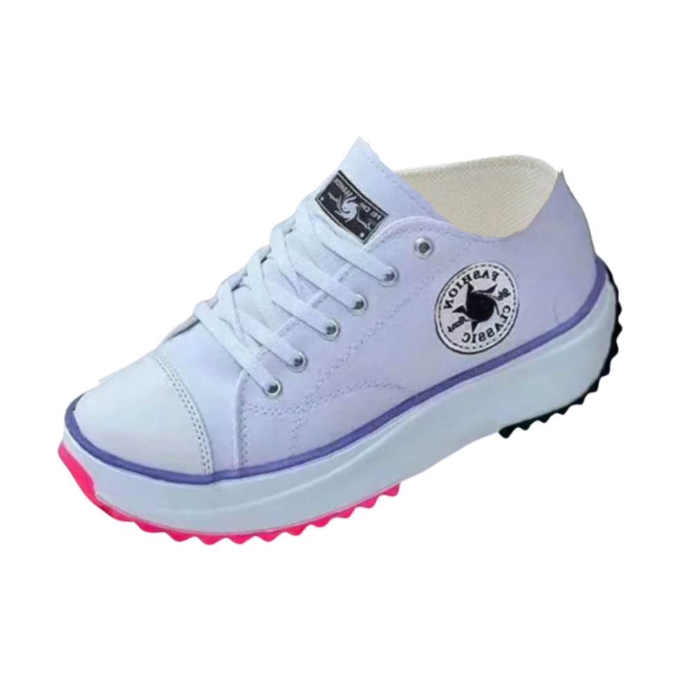 Sneaker in tela antiscivolo comodamente rialzata -Bianco/EU35Bianco/EU36Bianco/EU37Bianco/EU38Bianco/EU39Bianco/EU40Bianco/EU41Bianco/EU42 - Ozerty