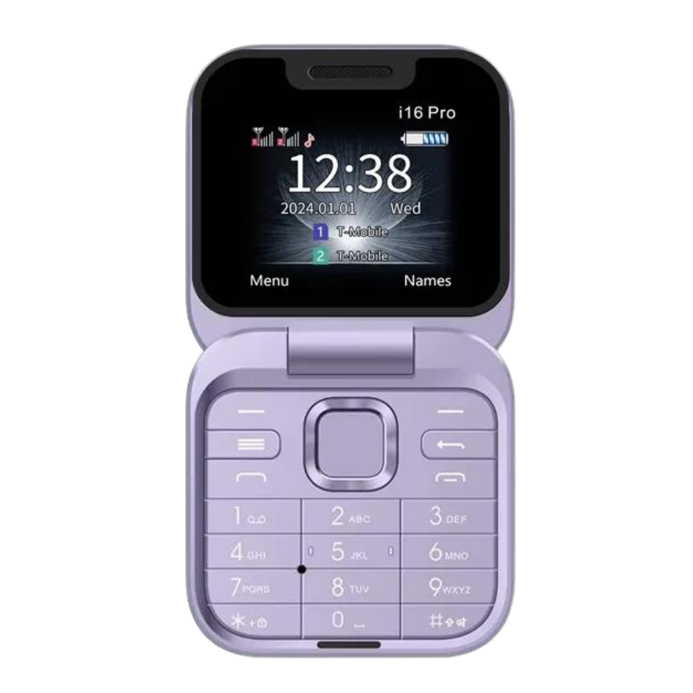 Telefono cellulare pieghevole Dual Sim piccolo  -I16 Pro/Viola - Ozerty