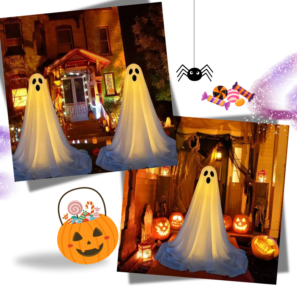 Fantasma di Halloween dall'inquietante display luminoso - Ozerty