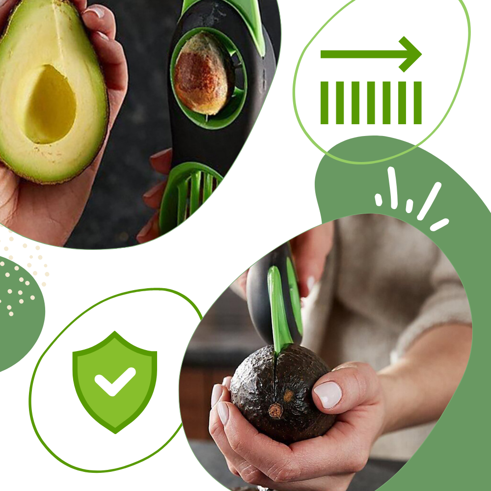 Strumento multifunzionale ergonomico per avocado - Ozerty