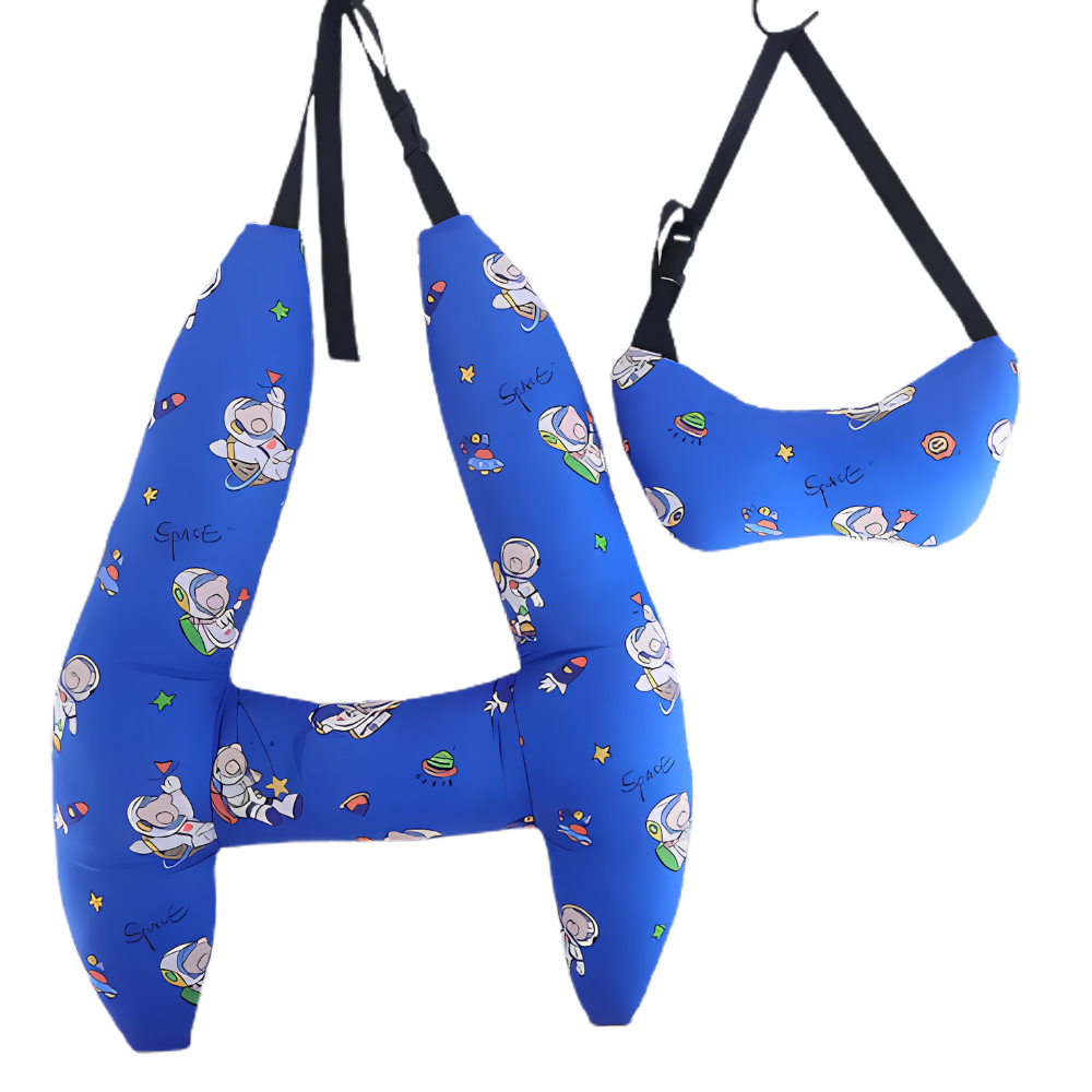 Cuscino da Viaggio per Collo con Supporto Ergonomico -Astronauta blu - Ozerty