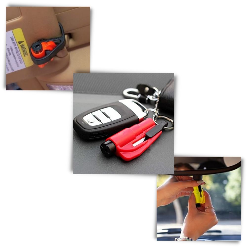 Strumento di rottura per auto essenziale 2 in 1 - Ozerty