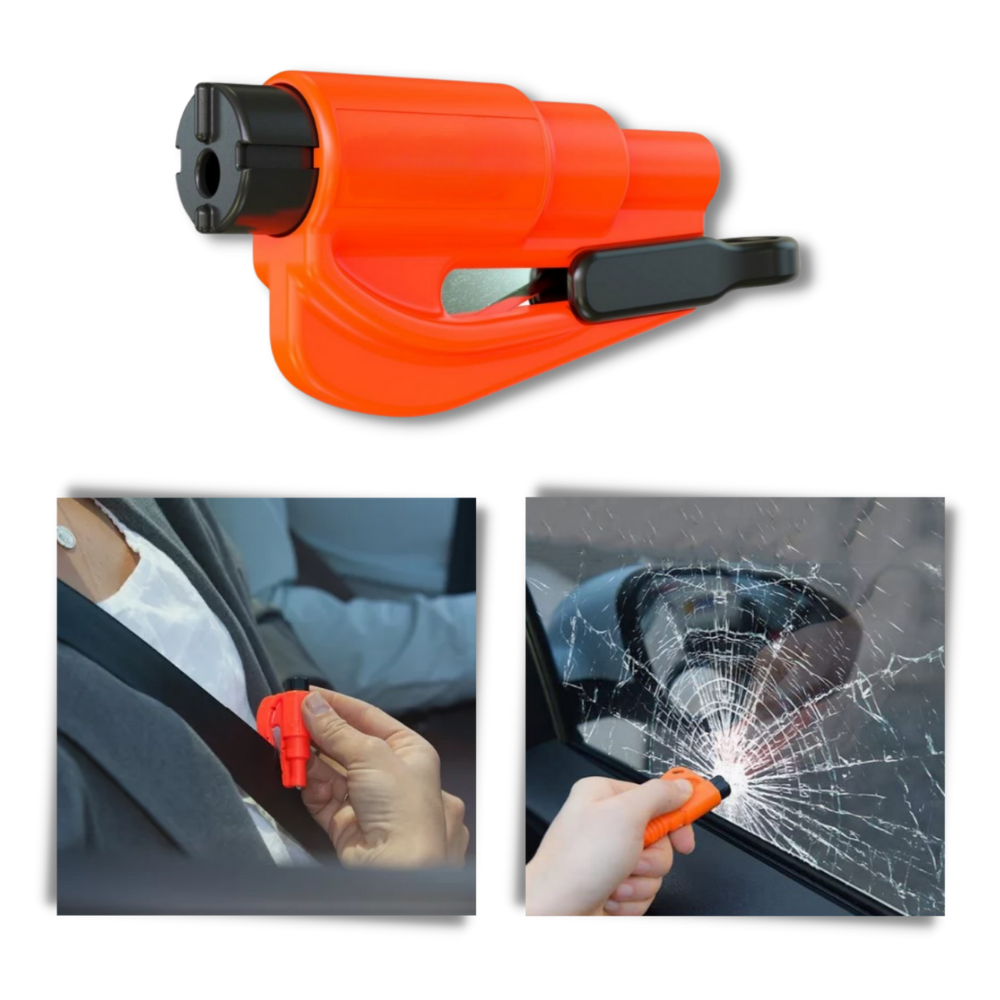 Strumento di rottura per auto essenziale 2 in 1 - Ozerty