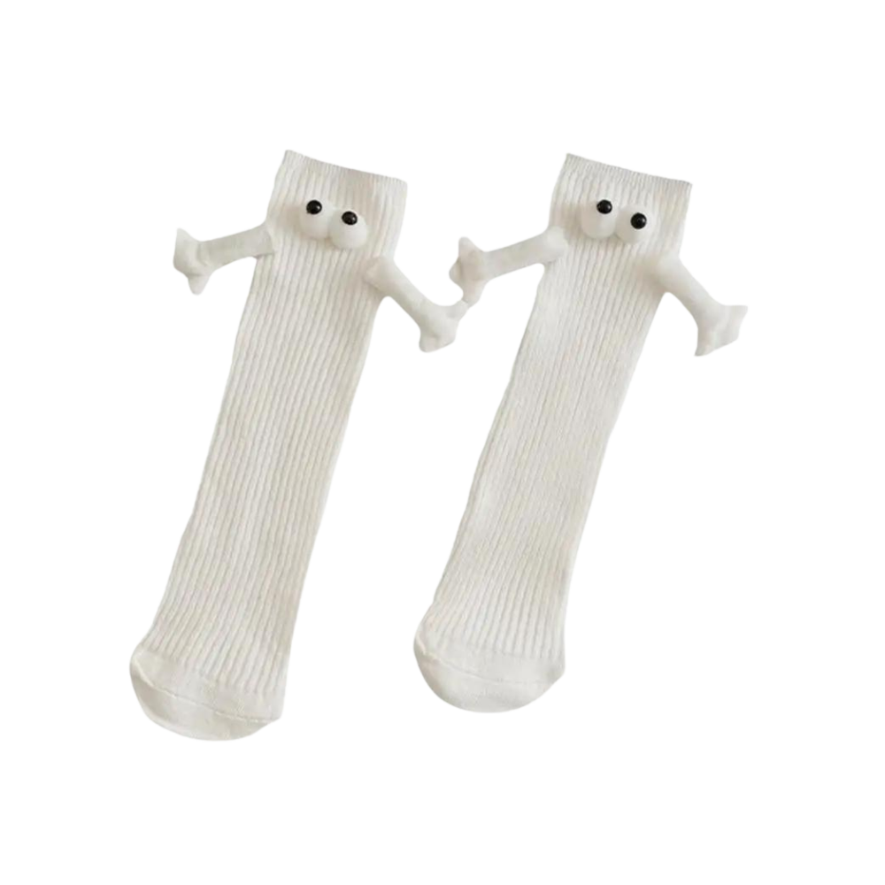 Divertenti calzini con mani magnetiche -Bianco/Taglia unica - Ozerty