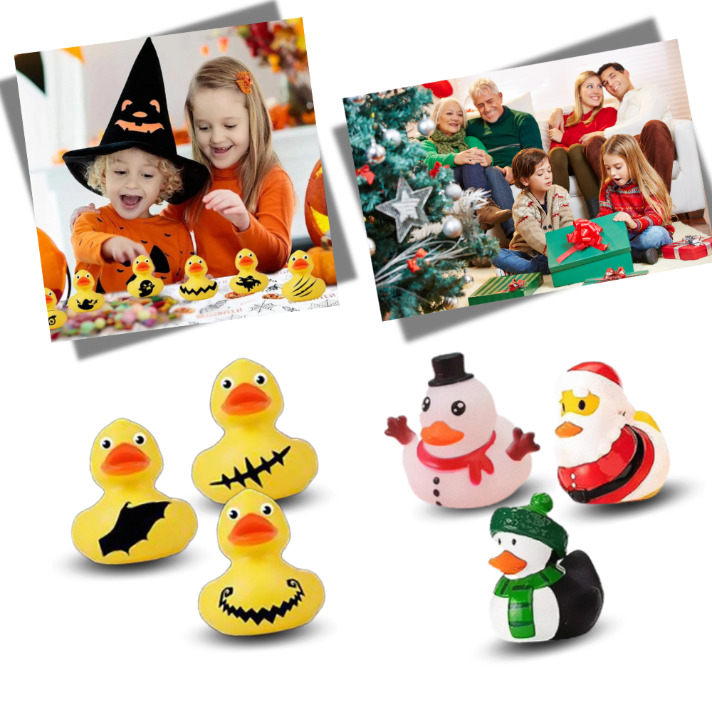 Calendario delle anatre dell'Avvento per Halloween e Natale - Ozerty