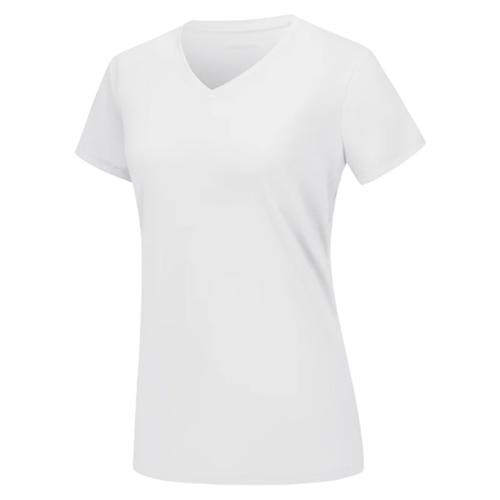 Maglia con scollo a V a raffreddamento istantaneo da donna -Bianco - Ozerty