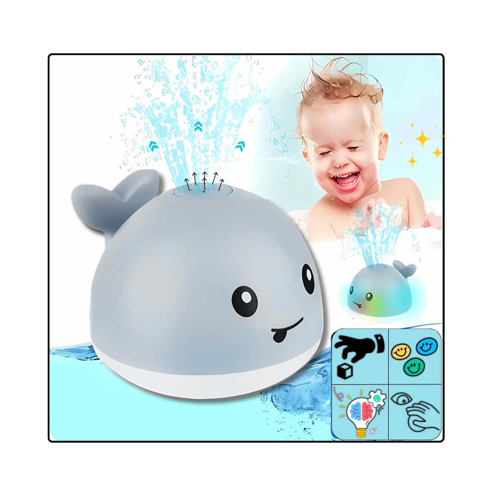 Balena interattiva da bagno con luci - Ozerty