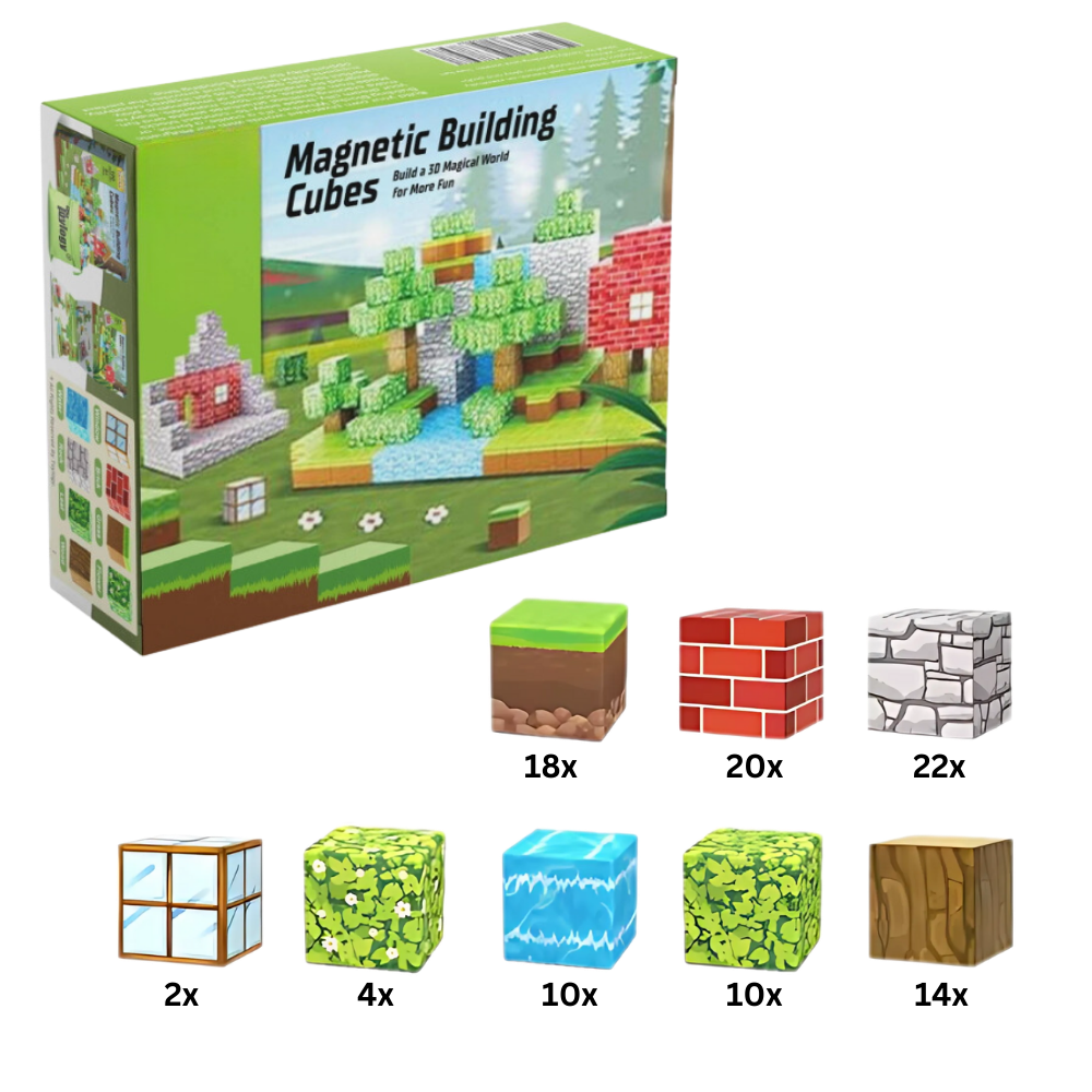Blocchi magnetici educativi di Minecraft -100 PCS - Ozerty