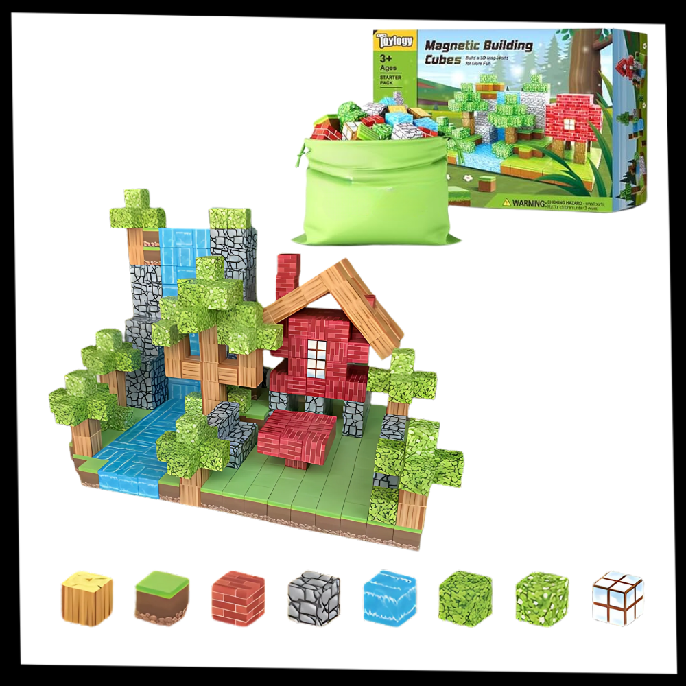 Blocchi magnetici educativi di Minecraft - Ozerty