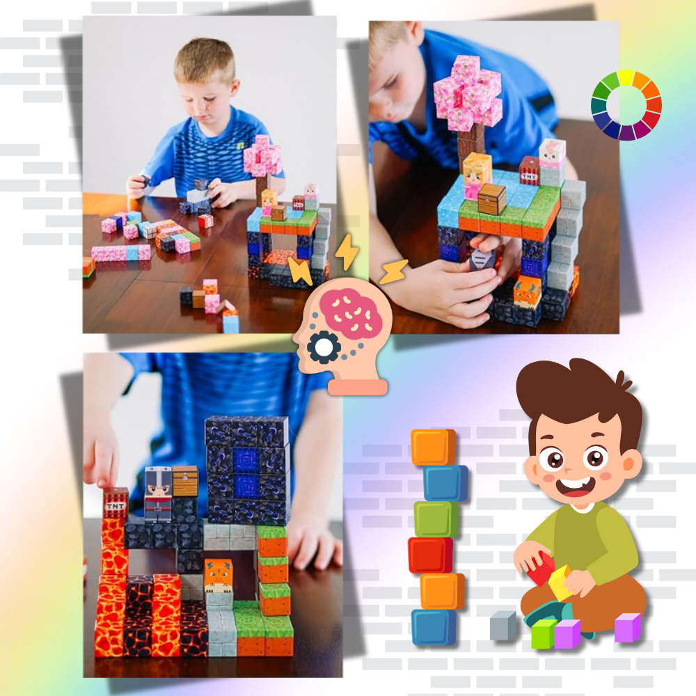 Blocchi magnetici educativi di Minecraft - Ozerty