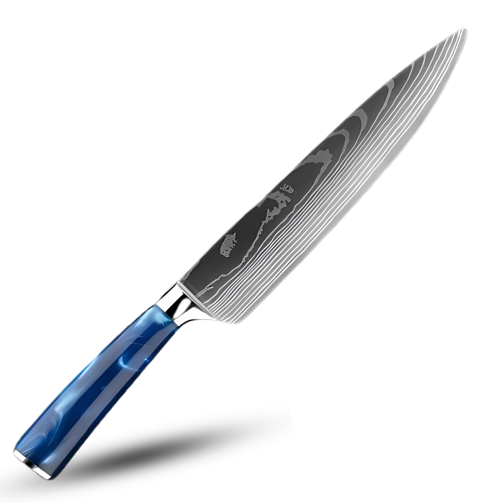 Coltelli giapponesi Blu Oceano -Gyutoh - Coltello da chef 20 cm - Ozerty