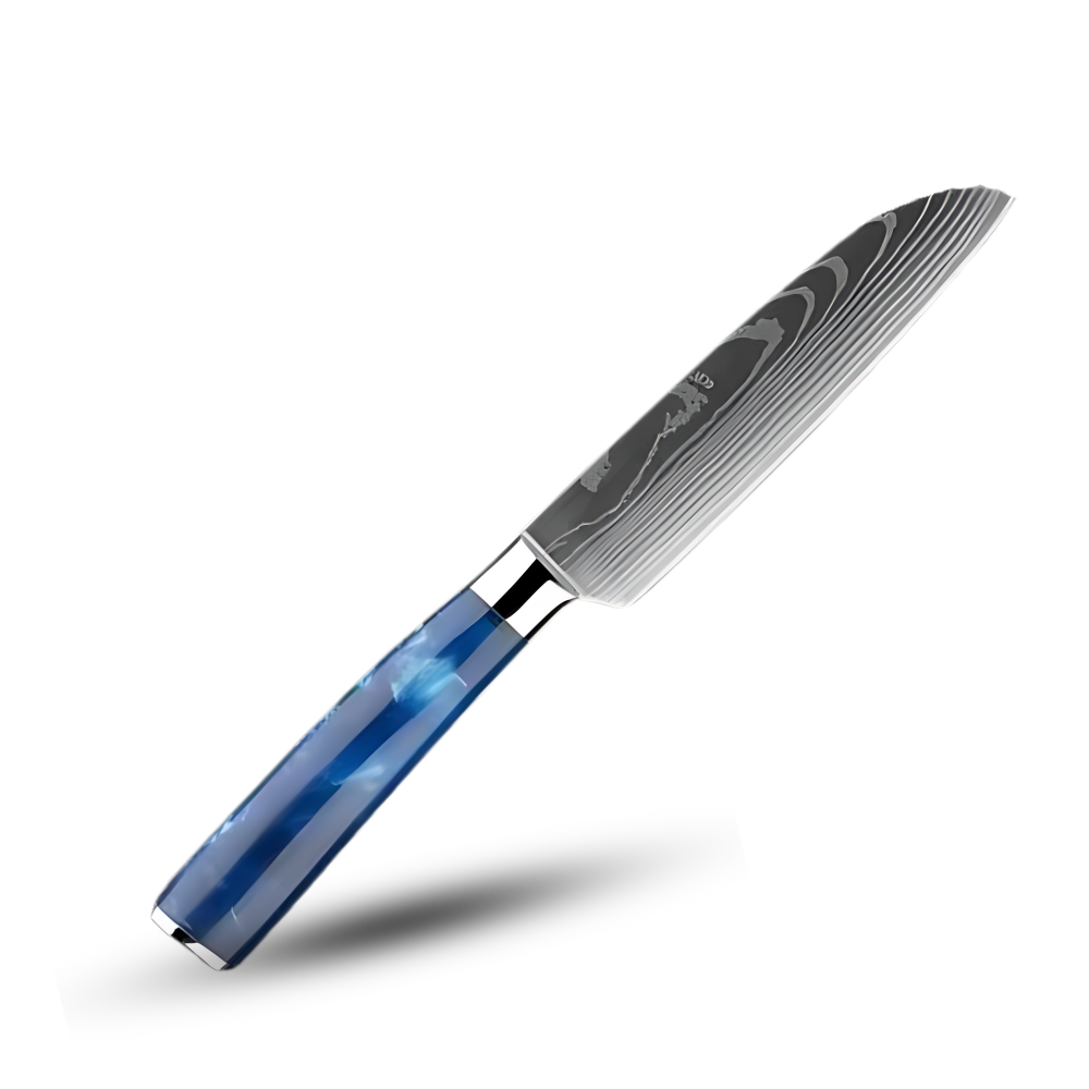 Coltelli giapponesi Blu Oceano -Coltello Santoku 12,5 cm - Ozerty