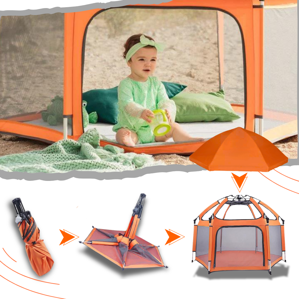 Pop-up mesh playpen for children 