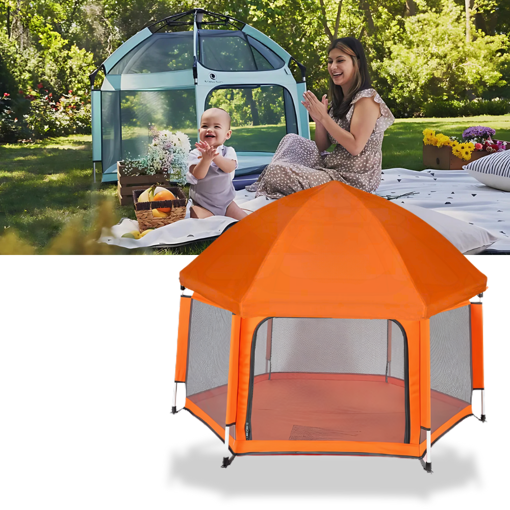 Pop-up mesh playpen for children 