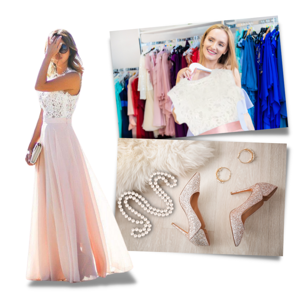 Abito in chiffon con pizzo dallo stile prairie chic - Ozerty