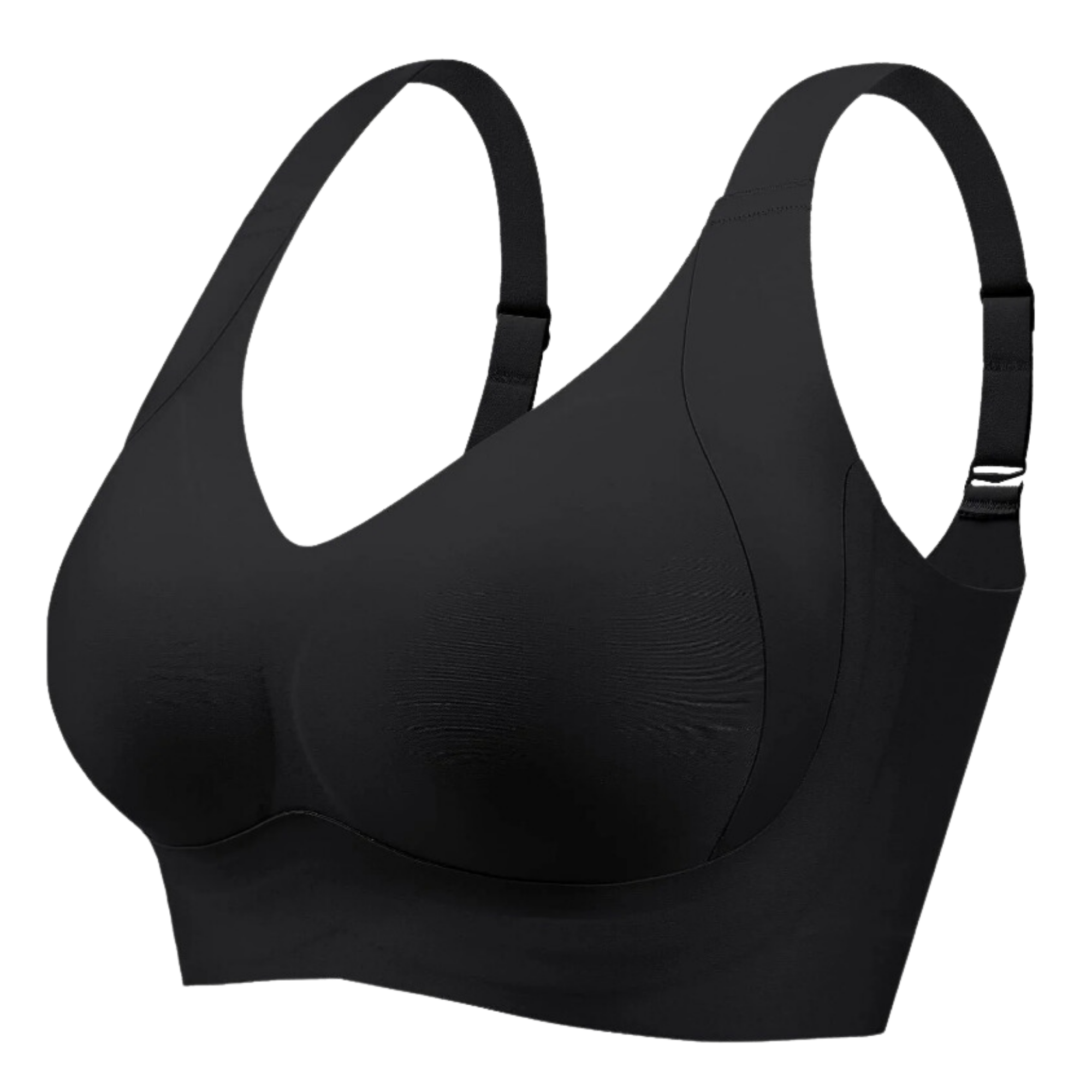 Reggiseno modellante traspirante senza cuciture -Nero/SNero/MNero/LNero/XLNero/XXLNero/3XLNero/4XLNero/5XL - Ozerty