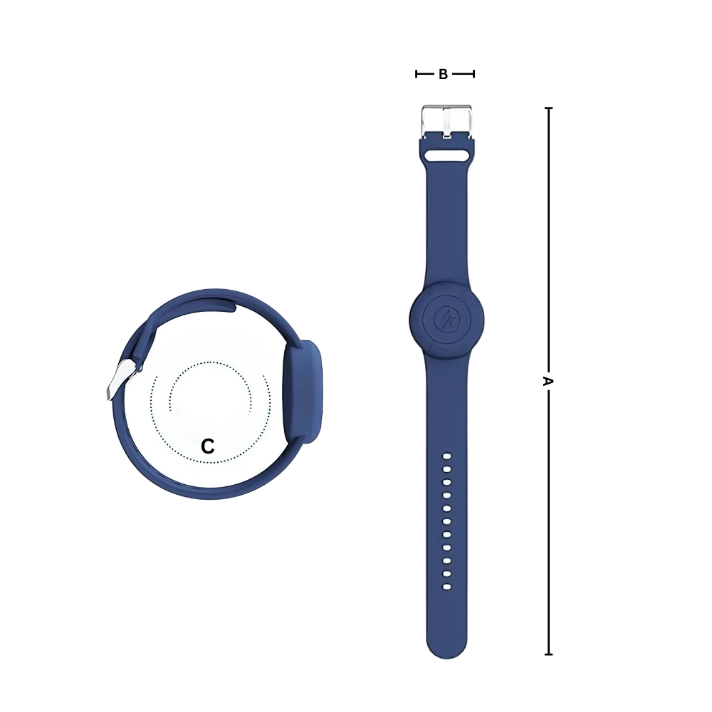 Orologio in Silicone per AirTag - Ozerty
