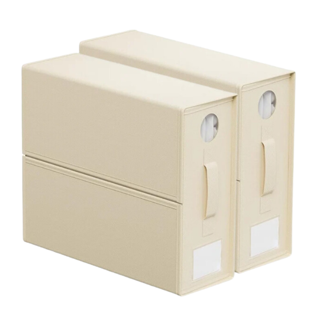 Organizzatore a Cubo con Apertura Trasparente -Beige - Ozerty