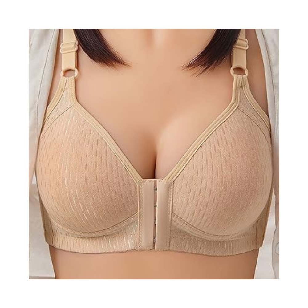 Reggiseno push up senza fili per taglie forti -Cotone piqué Pelle  - Ozerty