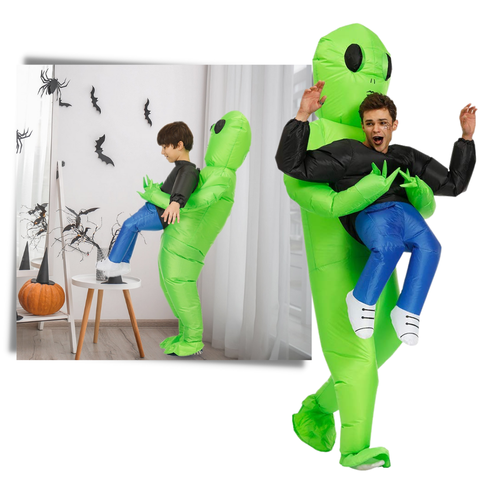 Costume alieno gonfiabile per adulto Divertente alieno Rapimento Costume di  Halloween (adulto) Zh5-2