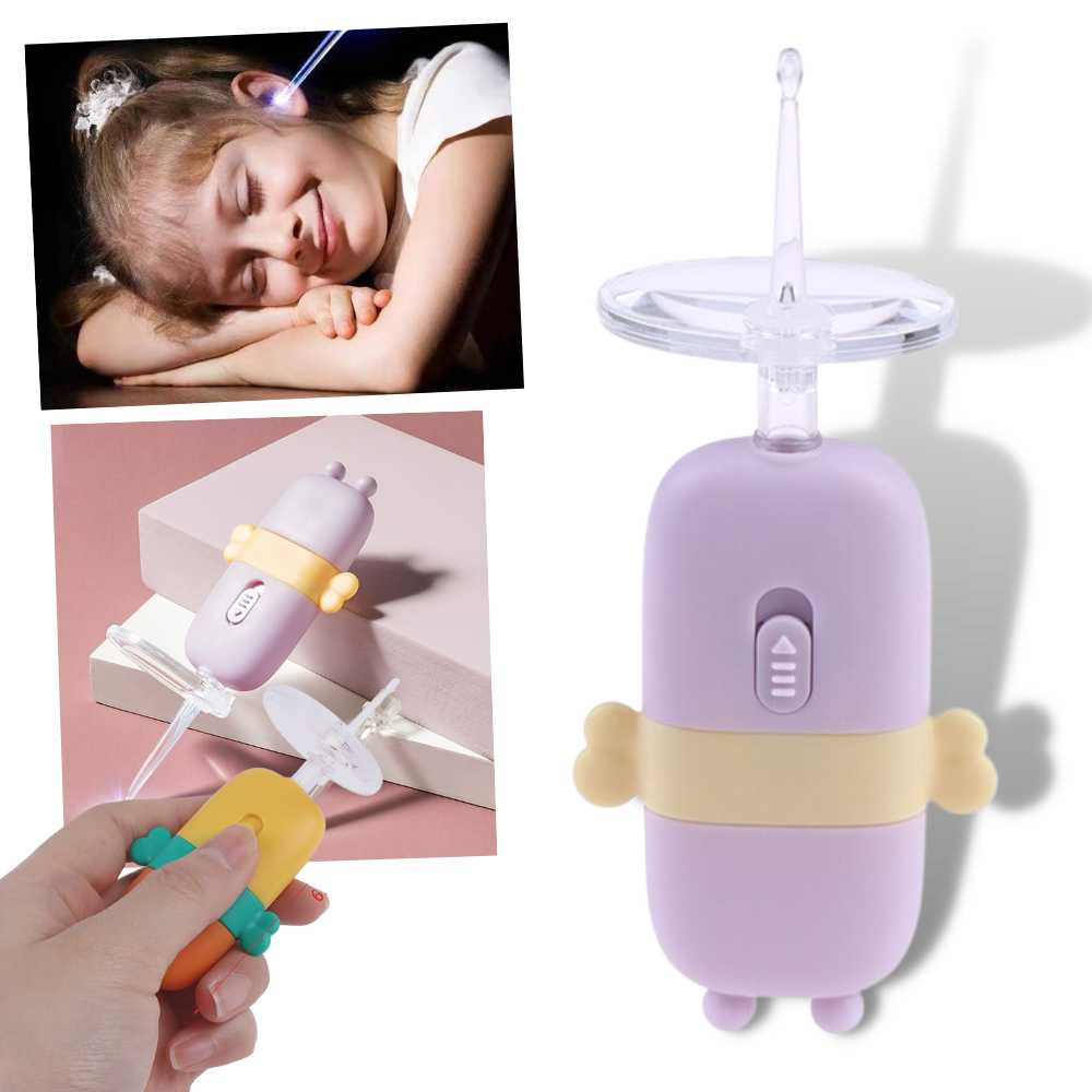 Pulisci orecchie a cucchiaio per bambini con luce - Ozerty